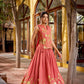 Pure Shimmer Embroidered Lehenga Set with Overlay Top – Wedding & Festive Wear