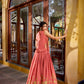 Pure Shimmer Embroidered Lehenga Set with Overlay Top – Wedding & Festive Wear