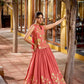 Pure Shimmer Embroidered Lehenga Set with Overlay Top – Wedding & Festive Wear
