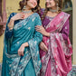 Pure Silk Embroidered Saree with Mono Silk Blouse