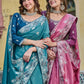 Pure Silk Embroidered Saree with Mono Silk Blouse