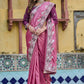 Pure Silk Embroidered Saree with Mono Silk Blouse