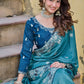 Pure Silk Embroidered Saree with Mono Silk Blouse