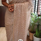 Pure Space Silk Gold Beads Work Saree