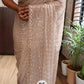 Pure Space Silk Gold Beads Work Saree