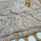 Pure Space Silk Gold Beads Work Saree