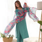 Pure Viscose Straight Kurta Set with Organza Printed Dupatta