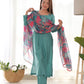 Pure Viscose Straight Kurta Set with Organza Printed Dupatta