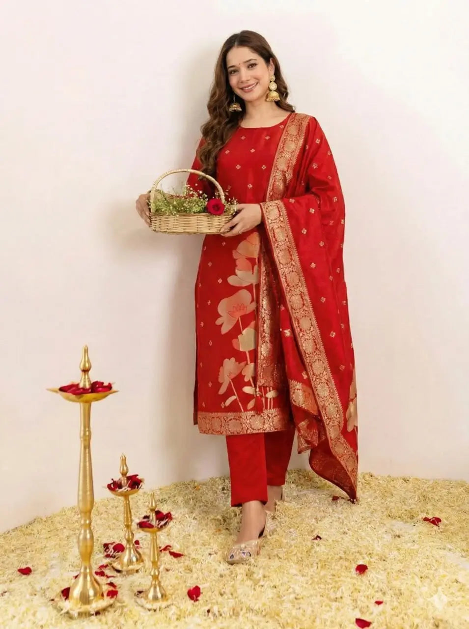 Purple Banarasi Jacquard Kurta