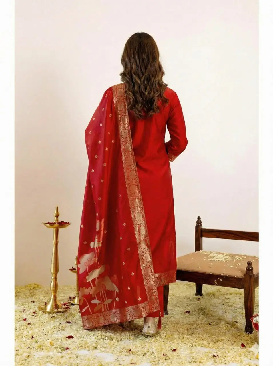Purple Banarasi Jacquard Kurta