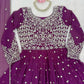 Purple Faux Georgette Anarkali Set with Sequin Thread Embroidery and Dupatta