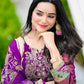 Purple Fox Georgette Palazzo Suit with Organza Dupatta | Sequin Embroidery Work