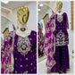 Purple Fox Georgette Palazzo Suit with Organza Dupatta | Sequin Embroidery Work