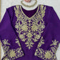 Purple-Pink Chinon Silk Kurta Palazzo Set with Dupatta