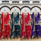 Purple-Pink Chinon Silk Kurta Palazzo Set with Dupatta