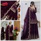 Purple Shimmer Satin Sharara Set with Dupatta