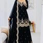 Purple Shimmer Satin Sharara Set with Dupatta