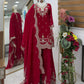 Purple Shimmer Satin Sharara Set with Dupatta