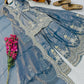 Purple Shimmer Satin Sharara Set with Dupatta