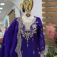 Purple Shimmer Satin Sharara Set with Dupatta