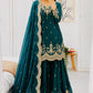Purple Shimmer Satin Sharara Set with Dupatta