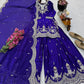 Purple Shimmer Satin Sharara Set with Dupatta