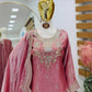 Purple Shimmer Satin Sharara Set with Dupatta