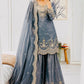 Purple Shimmer Satin Sharara Set with Dupatta