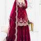 Purple Shimmer Satin Sharara Set with Dupatta
