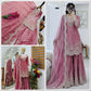 Purple Shimmer Satin Sharara Set with Dupatta