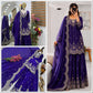 Purple Shimmer Satin Sharara Set with Dupatta