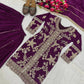Purple Zari Cording Sharara