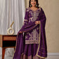 Purple Zari Cording Sharara