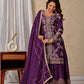 Purple Zari Cording Sharara