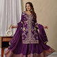 Purple Zari Cording Sharara