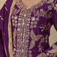 Purple Zari Cording Sharara