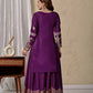 Purple Zari Cording Sharara