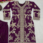 Purple Zari Cording Sharara