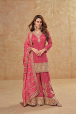 Radiant Festive Palazzo Suit Set for Wedding and Party Wear
