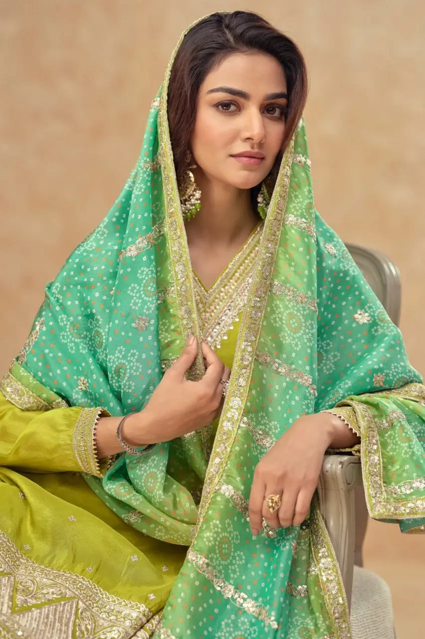 Radiant Festive Palazzo Suit Set for Wedding and Party Wear