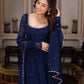 Radiant Grace Anarkali Suit Set with Diamond Lace Dupatta Festive Party Wear