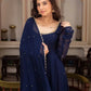 Radiant Grace Anarkali Suit Set with Diamond Lace Dupatta Festive Party Wear