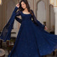 Radiant Grace Anarkali Suit Set with Diamond Lace Dupatta Festive Party Wear