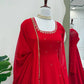 Radiant Grace Anarkali Suit Set with Diamond Lace Dupatta Festive Party Wear