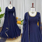 Radiant Grace Anarkali Suit Set with Diamond Lace Dupatta Festive Party Wear