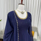 Radiant Grace Anarkali Suit Set with Diamond Lace Dupatta Festive Party Wear