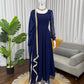 Radiant Grace Anarkali Suit Set with Diamond Lace Dupatta Festive Party Wear
