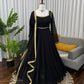 Radiant Grace Anarkali Suit Set with Diamond Lace Dupatta Festive Party Wear