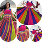 Rainbow Bandhani Lehenga Choli