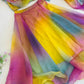 Rainbow Organza Lehenga Set for Party and Festive Wear